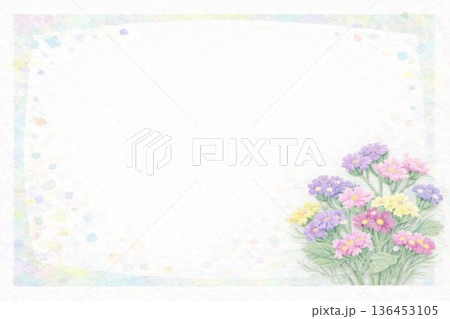 フレーム素材　花　スターチス 136453105