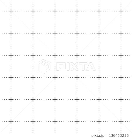 Seamless Dotted Grid with Plus Symbols Pattern Background. Minimal Geometric Layout for Planners Page, Notebook Sheet Math Graph, UI, Stationery. Popular Cross Patterns Collection. Vector Illustration Seamless Dotted Grid with Plus Symbols Pattern Background. Minimal Geometric Layout for Planners Page, Notebook Sheet Math Graph, UI, Stationery. Popular Cross Patterns Collection. Vector Illustration 136453236