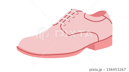 Dress derby mens pink flat lace shoe. Classic lace up suit footwear oxford derby hybrid style. Technical fashion Dress derby mens pink flat lace shoe. Classic lace up suit footwear oxford derby hybrid style. Technical fashion 136453267
