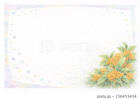 フレーム素材 花 ムクゲ フレーム素材 花 ムクゲ 136453434