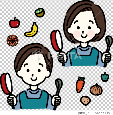 料理する人 136453519