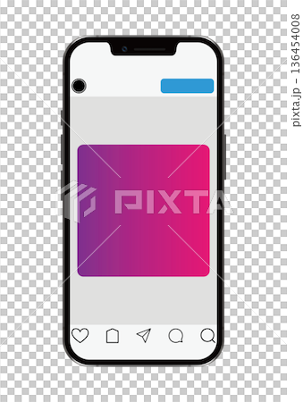 智慧型手機和SNS螢幕 136454008