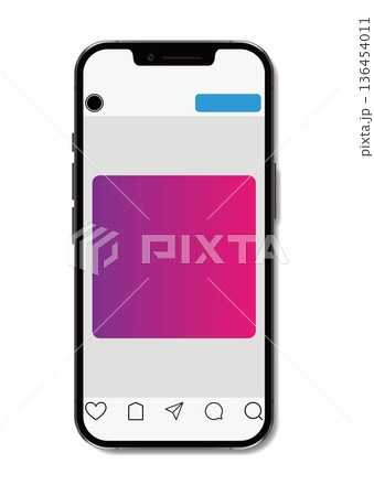 スマートフォンとSNS画面 136454011