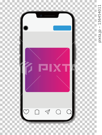 智慧型手機和SNS螢幕 136454011