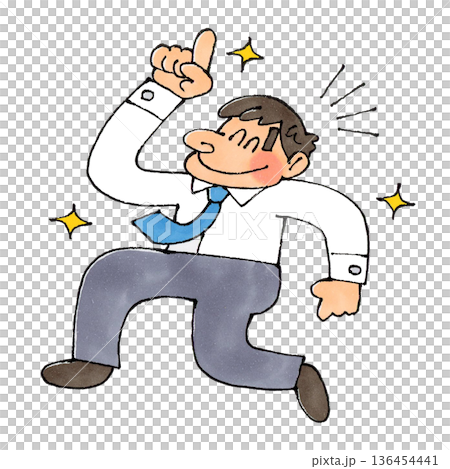 上班族高興得跳了起來 136454441
