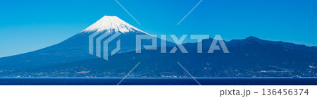 西浦江梨からの富士山 パノラマ【静岡県沼津市】 西浦江梨からの富士山 パノラマ【静岡県沼津市】 136456374