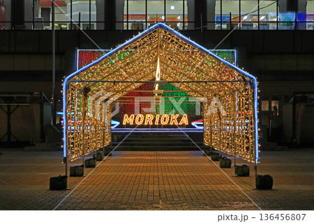 もりおかイルミネーションブライト、盛岡駅前滝の広場 もりおかイルミネーションブライト、盛岡駅前滝の広場 136456807