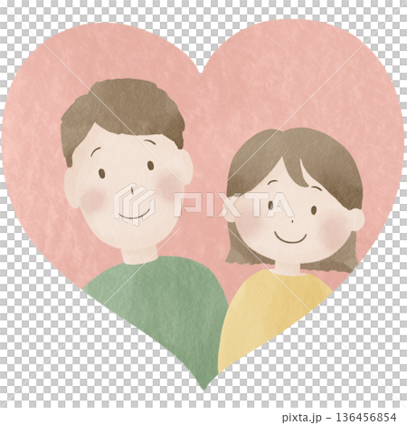 仲良し夫婦カップルのポートレート｜男女,2人,愛情,結婚 136456854