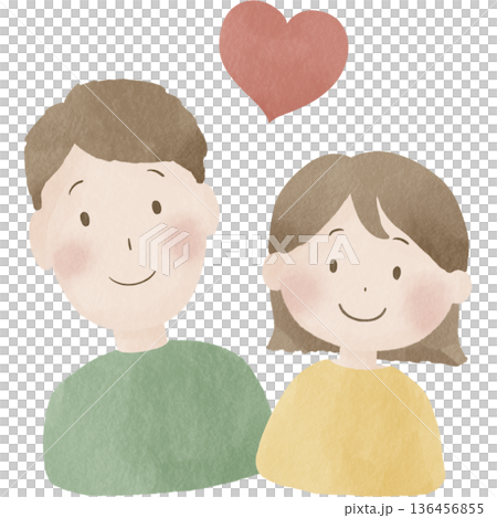 一對恩愛夫妻的肖像 | 男人和女人，兩個人，愛情，婚姻 136456855