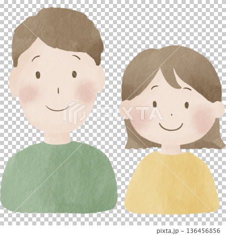 仲良し夫婦カップルのポートレート｜男女,2人,愛情,結婚 136456856