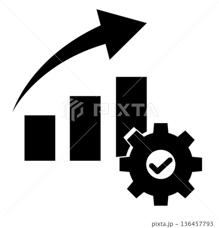 Productivity icon. Productivity analysis sign. flat style. 136457793