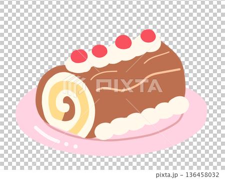 可愛的 Buche de Noel 插圖 136458032