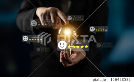 Customer satisfaction rating feedback stars Parse 136458582