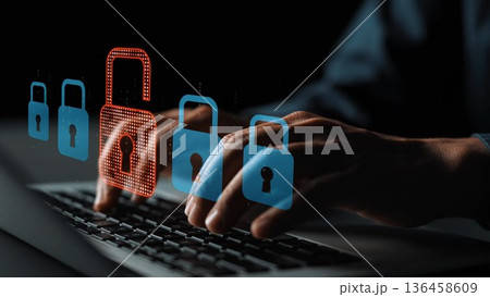 Cybersecurity Breach Highlighting Data Vulnerability Marrow 136458609