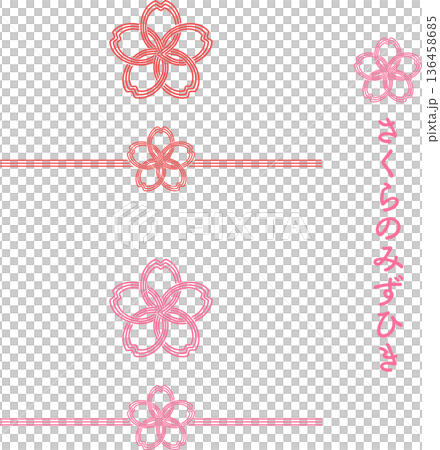 Vector illustration of cherry blossom mizuhiki decoration 136458685