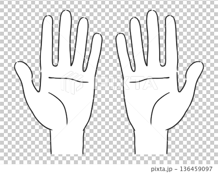 雙手手掌矢量圖 136459097