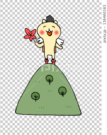 山と天狗のリスのかわいいイラスト 山と天狗のリスのかわいいイラスト 136460165