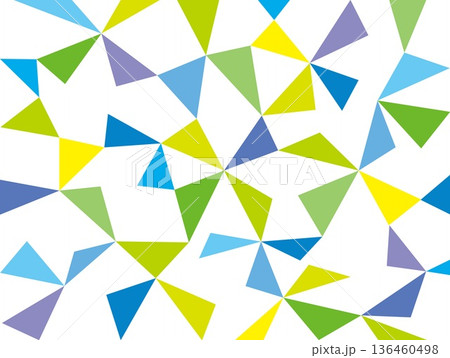 幾何学模様 三角形 白背景 カラフル 幾何学模様 三角形 白背景 カラフル 136460498