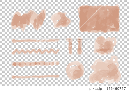 十一月赤陶米色水彩裝飾材質組 | 秋葉、晚秋、寧靜自然裝飾系列 十一月赤陶米色水彩裝飾材質組 | 秋葉、晚秋、寧靜自然裝飾系列 136460737