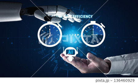 Hands of a robotic arm and a human hand reaching towards each other symbolizing collaboration, efficiency, and the integration of artificial intelligence in modern technology Quark Hands of a robotic arm and a human hand reaching towards each other symbolizing collaboration, efficiency, and the integration of artificial intelligence in modern technology Quark 136460929