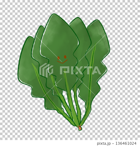 笑臉綠蔬菜 | 菠菜(綠色線條畫) 笑臉綠蔬菜 | 菠菜(綠色線條畫) 136461024