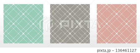Set of abstract geometric patterns. Seamless vector backgrounds. Colored ornaments Graphic modern patterns Simple lattice graphic design 136461127