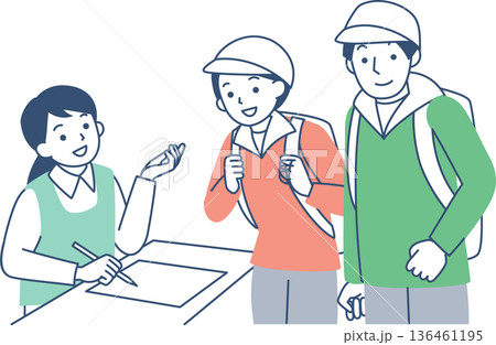 災害ボランティアの受付 災害ボランティアの受付 136461195