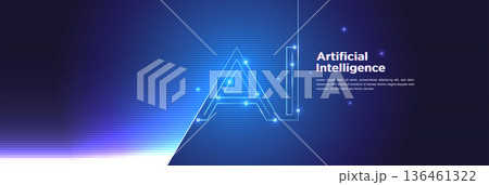 Futuristic Artificial Intelligence Tech Background 136461322