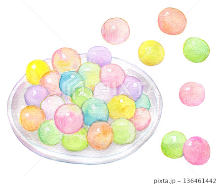 水彩イラスト　おいり 136461442