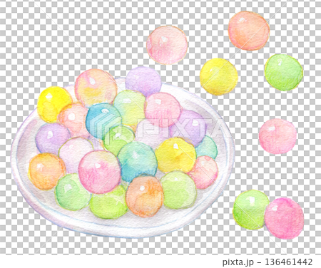 水彩イラスト　おいり 136461442