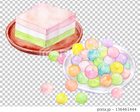 水彩イラスト　おいり 136461444