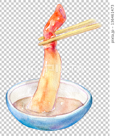 水彩イラスト カニしゃぶのイメージ 水彩イラスト カニしゃぶのイメージ 136461473
