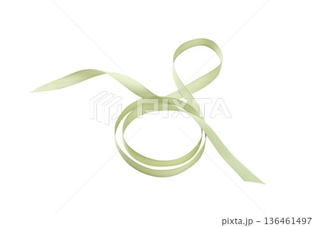 Spring ribbon for Women Day collection, isolated, PNG 136461497