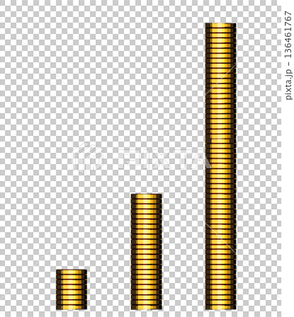 金幣堆積如山，呈上升趨勢 136461767