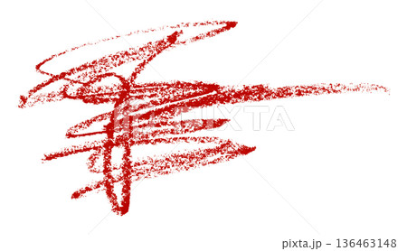 red pencil strokes isolated on transparent background 136463148