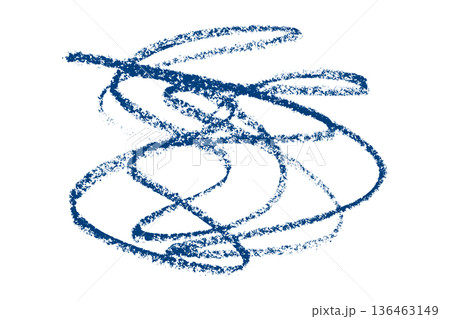 blue pencil strokes isolated on transparent background 136463149