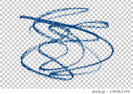 blue pencil strokes isolated on transparent background 136463149