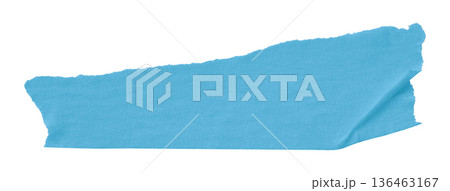 light blue crumpled torn tape isolated on transparent background. light blue crumpled torn tape isolated on transparent background. 136463167