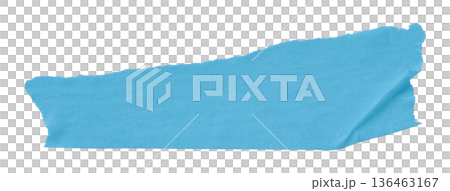 light blue crumpled torn tape isolated on transparent background. light blue crumpled torn tape isolated on transparent background. 136463167