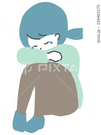 座り込んで泣きじゃくる女の子 イラスト 座り込んで泣きじゃくる女の子 イラスト 136463275