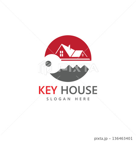 Key house logo template premium vector Key house logo template premium vector 136463401