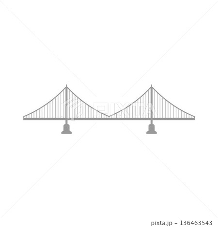 vector bridge illustration of a city vector bridge illustration of a city 136463543