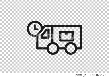 Truck line icon indicating preparation for shipment 136463576