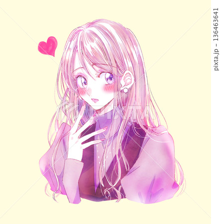 恋する女性　細身 136463641