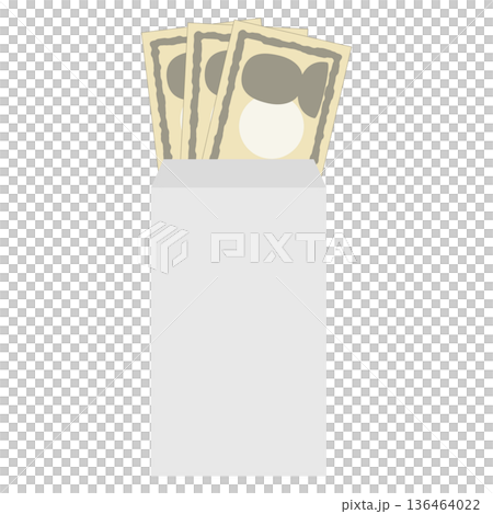 白色信封裡的帳單和薪資範例 136464022