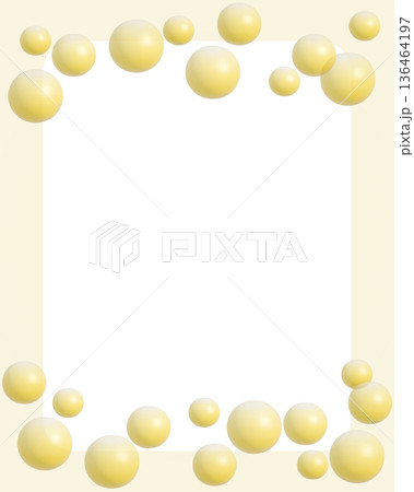 金色に光る水玉のフレーム 136464197