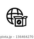 Package Shipping Icon Flat Vector. Clean and minimal graphic design. 136464270