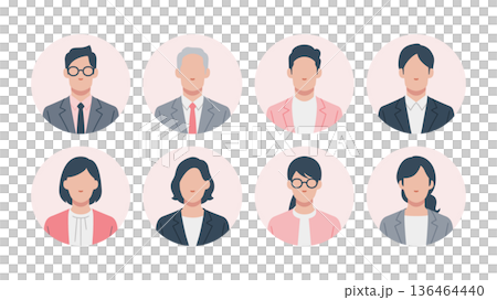 Set of business person user icons Set of business person user icons 136464440