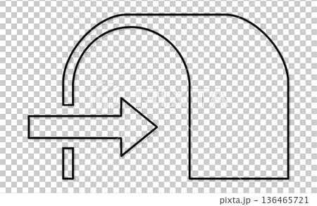 代表 VPN(虛擬私人網路)的「安全隧道」圖標 代表 VPN(虛擬私人網路)的「安全隧道」圖標 136465721