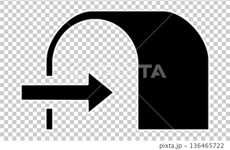 A "secure tunnel" icon symbolizing a VPN (Virtual Private Network) 136465722